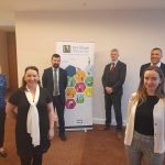 Pictured at the induction of the Place-based Leadership Programme were Cathy Reinhardt, Dearbhail Butler (NSP), Joe O'Brien TD, Paul Geraghty Department Community & Rural Development, Dr. Rob Worrall, Niamh McTiernan, NSP